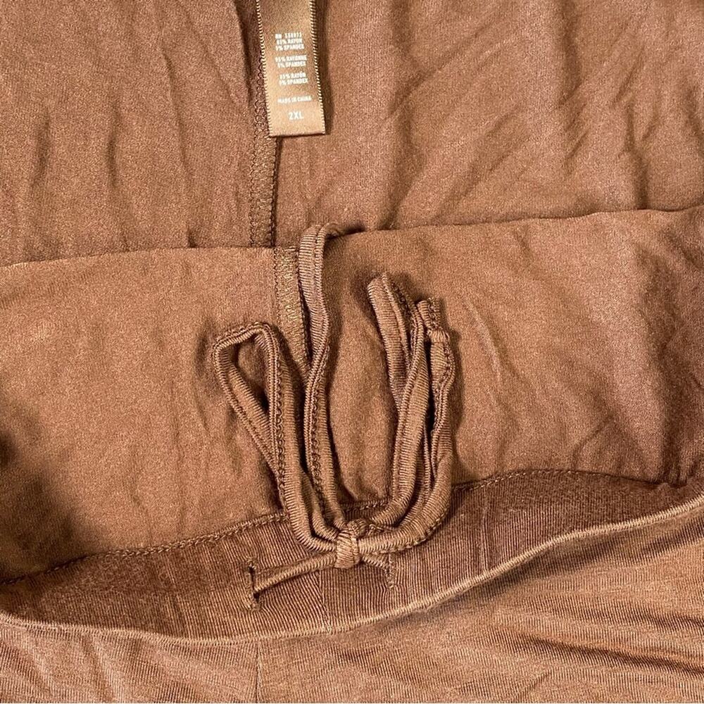 SKIMS Knit Pajama Shorts in Camel - Picture 7 of 7